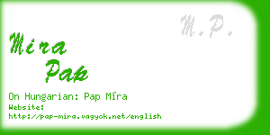mira pap business card